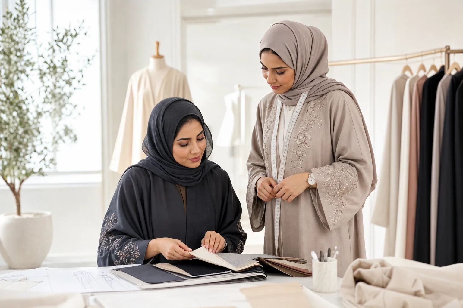 Custom abaya design process
